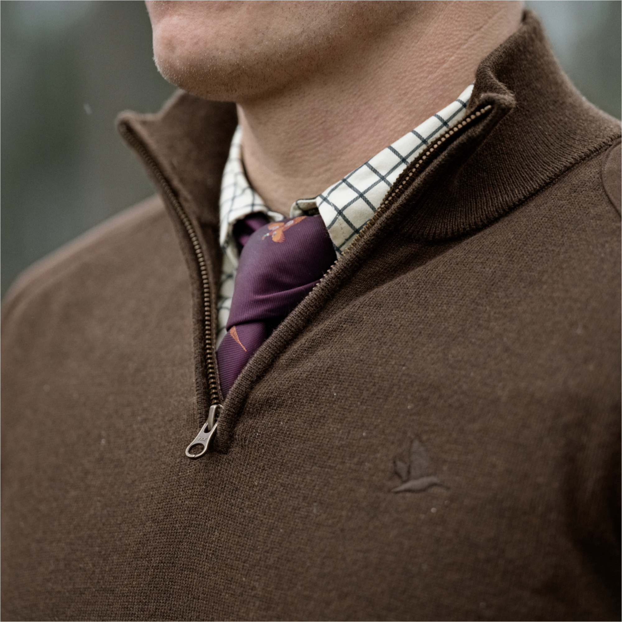 2026 Seeland Hombre Pino Medio Cremallera Sudadera 409831007001 - Dark Brown